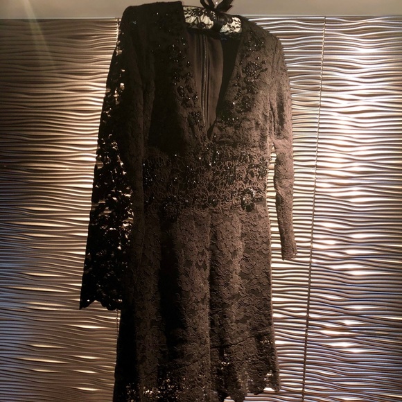 French Connection Emmie Lace Embellished dress - Picture 3 of 4